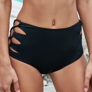 Kendall & Kylie loop side high-rise bikini bottoms